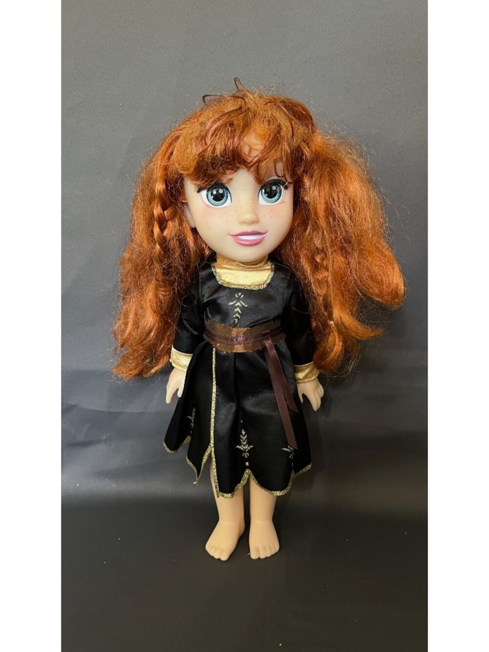 Disney Frozen 2 Anna Doll With Red Hair & Black Dress